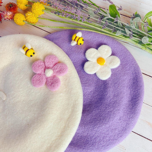 Daisy bee beret
