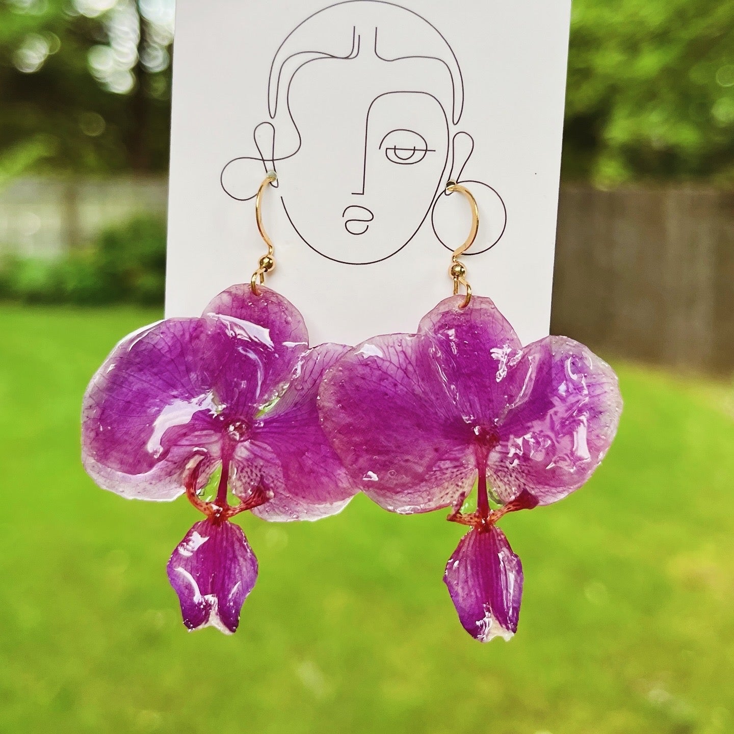3D Orchid earrings