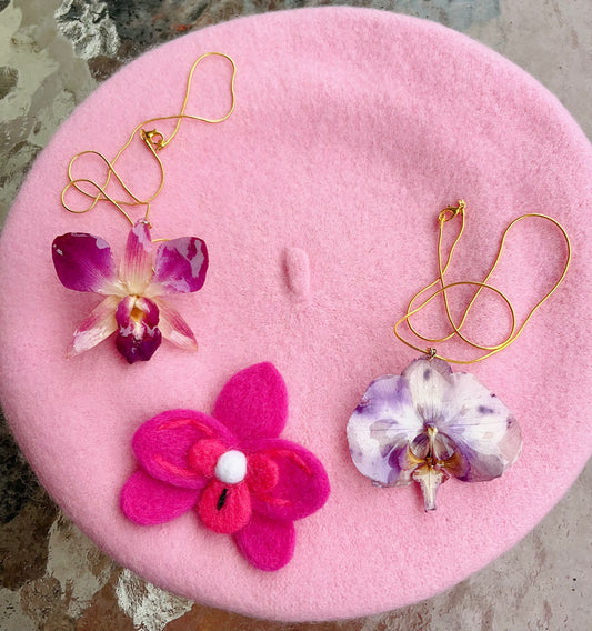 Orchid beret