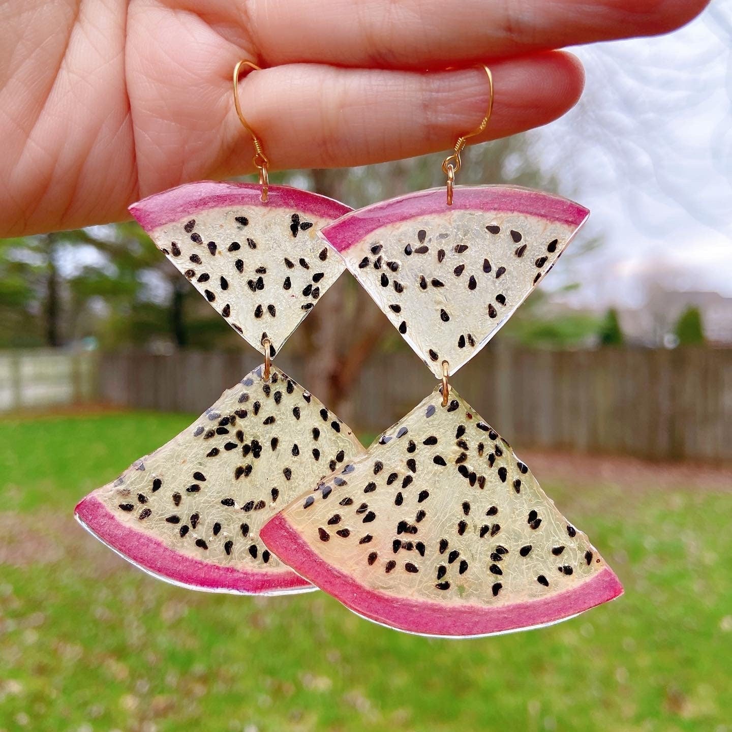 Dragonfruit earrings