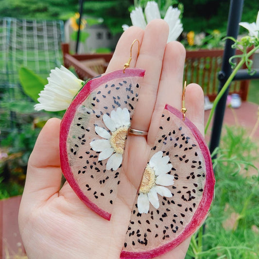 Dragon fruit earrings