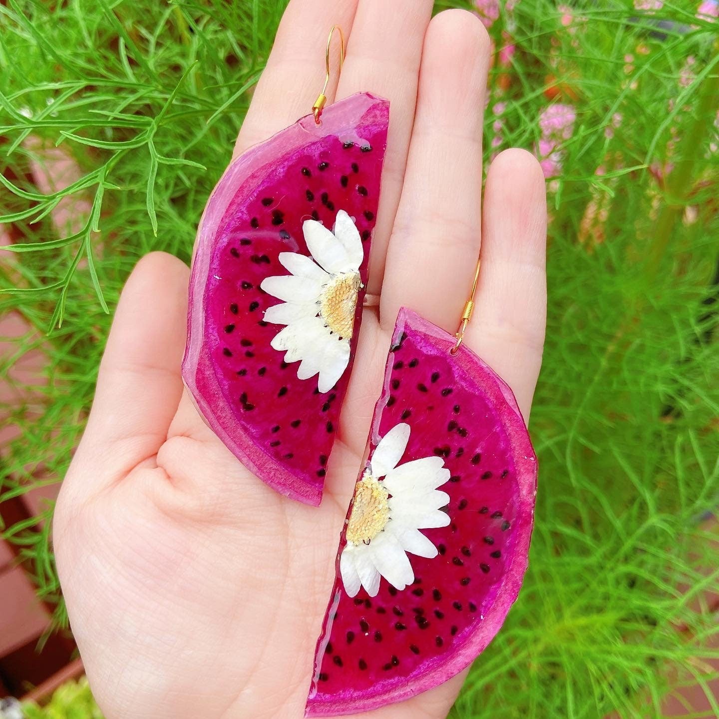 Dragonfruit earrings